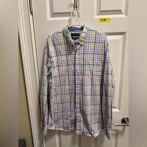 Mens Crown & Ivy Long Sleeve Button Down Dress Shirt